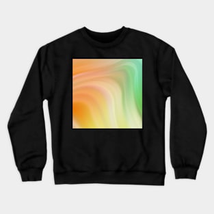 Orange Green Marble Waves Crewneck Sweatshirt